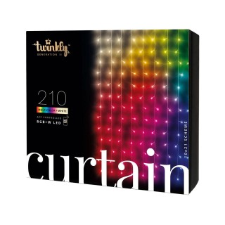 TwinklyCurtain Smart LED Lights 210 RGBW 1.5x2.1mRGBW – 16M+ colors + Warm white