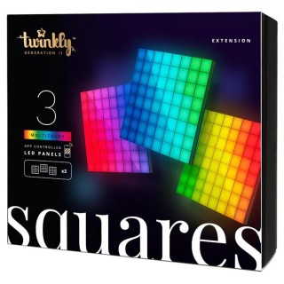 Twinkly Squares Smart LED Panels Expansion pack (3 panels) | Twinkly | Squares Smart LED Panels Expansion pack (3 panels) | RGB – 16M+ colors