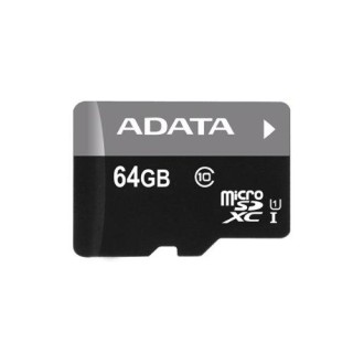 SD adapter | ADATA | Premier UHS-I | 64 GB | MicroSDXC | Flash memory class 10