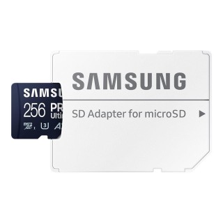 SD adapter | Samsung | MicroSD Card | PRO Ultimate | 256 GB | microSDXC Memory Card | Flash memory class U3