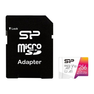 Silicon Power | microSDHC UHS-I Memory Card | Elite | 256 GB | microSDHC/SDXC | Flash memory class 10