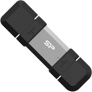 Silicon Power Dual USB Drive | Mobile C51 | 64 GB | USB Type-A and USB Type-C | Silver