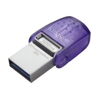 Kingston | DataTraveler | DT Micro Duo 3C | 128 GB | USB Type-C and Type-A | Purple