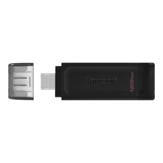 Kingston | USB Flash Drive | DataTraveler 70 | 128 GB | USB 3.2 Gen 1 Type-C | Black