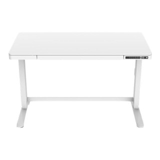 Electric Height Adjustable Desk | 72 - 121 cm | Maximum load weight 50 kg | Metal | White