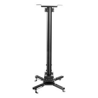 Projector mount DELTACO OFFICE for flat/inclined ceilings, tilt, swivel rotate, 35 kg, black / ARM-0412