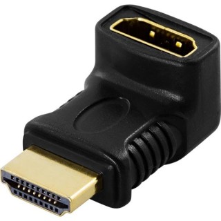 Adapter DELTACO HDMI-M - HDMI-F, angled / HDMI-14B