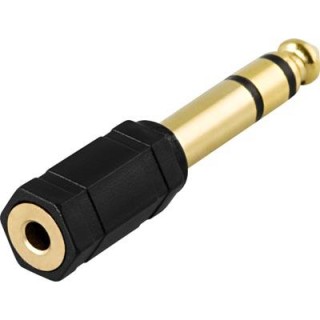Adapter DELTACO sound, 6.3mm M-3.5mm F stereo / AD-1-K