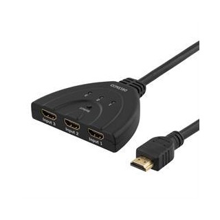 DELTACO 3 Port HDMI Pigtail switch / HDMI-7001