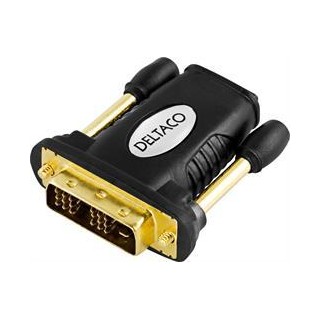DELTACO HDMI adapter, Full HD in 60Hz, HDMI 19-pin female to DVI-D male, gold plated connectors HDMI-11 