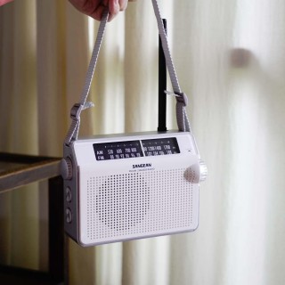 Radio Sangean Retro Strap Analog AM / FM White / PR-D6 