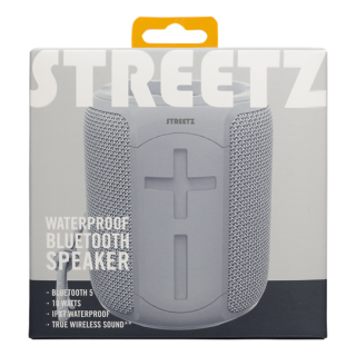 Streetz waterproof BT speaker, TWS, 10 W, IPX7, 3.5 mm, gray  CM766
