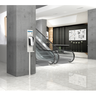 Universal floor stand for hand sanitizer dispenser DELTACO OFFICE black / DELO-0610