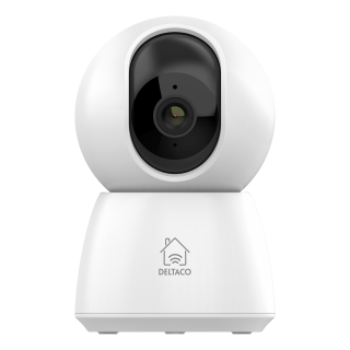 WiFi camera DELTACO SMART HOME with motorized pan & tilt, 2-way audio, 2MP, IR-night vision, ONVIF, white / SH-IPC06