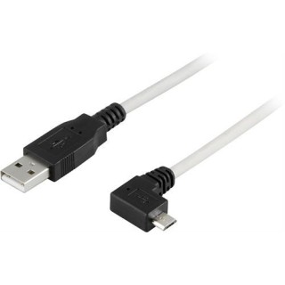 Cable DELTACO USB 2.0, 2m, gray / USB-302C