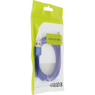 Cable MOB:A USB-A - MicroUSB 2.4A, 1m, blue / 383214