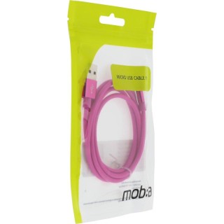 Cable MOB:A USB-A - MicroUSB 2.4A, 1m, pink / 383211