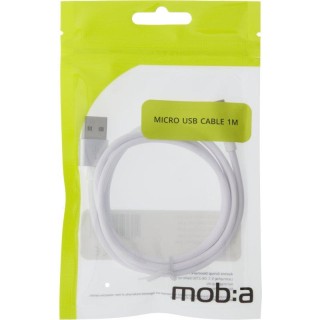Cable MOB:A USB-A - MicroUSB 2.4A, 1m, white / 383205