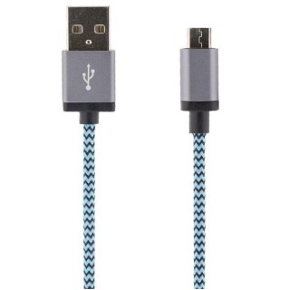 Phone cable STREETZ USB 2.0 "A-micro B", 1.0m, blue / MICRO-117