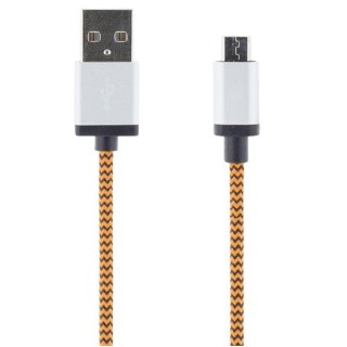 Phone cable STREETZ USB 2.0 "A-micro B", 1.0m, orange / MICRO-116