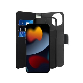 EcoLeather wallet case PURO for iPhone 13 Mini, black / IPC1354BOOKC3BLK