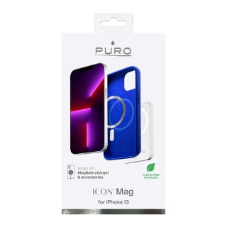 Icon Mag Case PURO for iPhone 13 Magsafe, blue / IPC1361ICONMAGDKBL