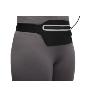 STREETZ Slim sports waist bag, for most smartphones, reflectors, black SPO-003