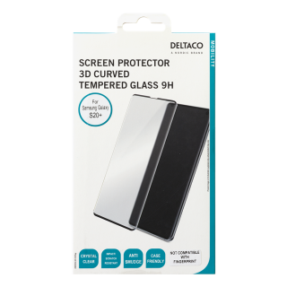 Screen protector DELTACO Galaxy S20+, 3D curved glass/ SCRN-20SA67 