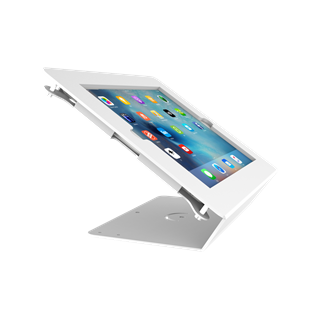 Desk stand for 9.7 "iPads, 125 tilt, aluminum, white / ARM-272