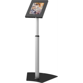 EPZI Floor Stand for iPad 2/3/4 / Air / Air2, Height 0.7 - 1.1m, Aluminum and Steel, Silver / Black / Black ARM-427
