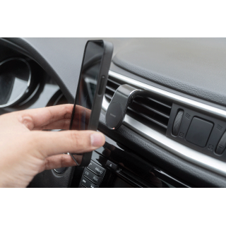 Magnetic car holder DELTACO angled air vent mount, for mobile, black / ARM-C104