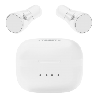 Earphones STREETZ True Wireless, stay-in-ear, charge case, white / TWS-109