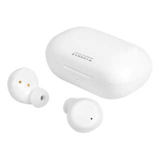 Earphones STREETZ Wireless with charging case, BT 5, TWS, white / TWS-111