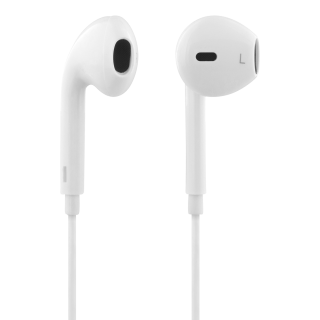 Headset STREETZ semi-in-ear, answer button, 3.5mm, microphone, white / HL-W107