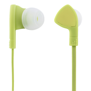 STREETZ In-ear headphones with microphone, media / answer button, 3.5 mm, tangle-free, lime green HL-W105