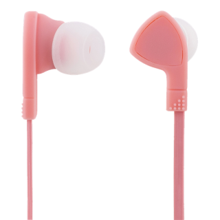 STREETZ In-ear headphones with microphone, media / answer button, 3.5 mm, tangle-free, pink HL-W104