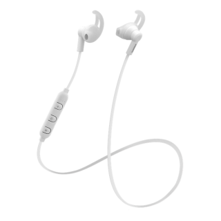 STREETZ Stay-in-ear BT 5,0 headphones with microphone and control buttons white HL-BT304