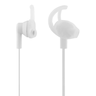STREETZ Stay-in-ear headphones with microphone, media / answer button, 3.5 mm, white HL-W101