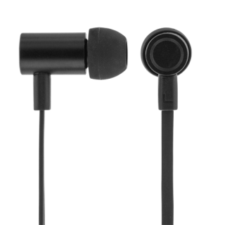STREETZ Waterproof in-ear headphones with microphone, media / answer button, 3.5 mm, IP-67, tangle-free, black HL-W109