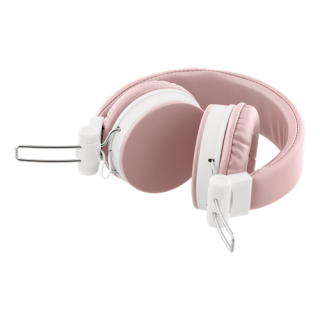 STREETZ headphones with microphone, foldable, 3.5 mm connection, 1 button remote control, 1.5 m cable, pink HL-W202