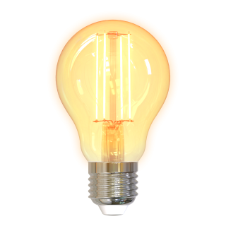DELTACO SMART HOME LED filament lamp, E27, WiFI 2.4GHz, 5.5W, 470lm, dimmable, 1800K-6500K, 220-240V, white SH-LFE27A60