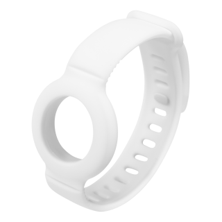 Silicone bracelet for Apple AirTag DELTACO adjustable size, white / MCASE-TAG17