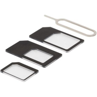 DELTACO SIM kortelių adapterių komplektas (microSIM+miniSIM+nanoSIM) / SIM-109