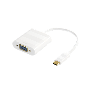 Adapter DELTACO USB C - VGA 1080P, white / USBC-VGA1