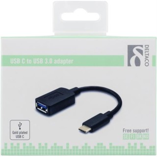 Адаптер DELTACO USB 3.1 "C-A", черный  / USBC-1204