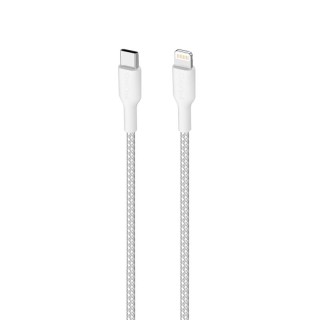 Cable PURO fabric, ultra strong, USB-C - LIGHTNING, MFI, 2m, white / CAPLTUSBCFABK32MTWHI