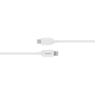 Lightning cable DELTACO USB-C - Lightning, 1m, Apple C94 chipset FSC-labeled packaging, white / IPLH-451
