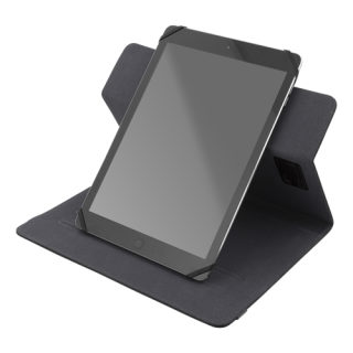 DELTACO universal tablet case, 9/10.1", integrated stand, 360 degree rotatable, black / TPF-1220