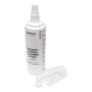 Organic cleaning liquid for screens DELTACO OFFICE 250ml, non-alcoholic and biodegradable, peppermint scent / CK1031