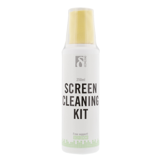 Screen cleaning kit DELTACO 250ml, non-alcoholic,  microfiber cloth, biodegradable / CK1008 